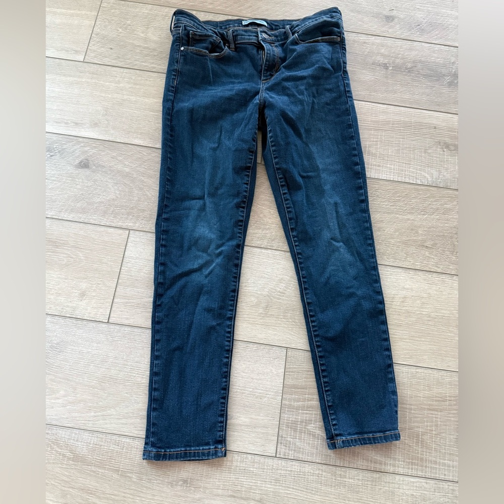 Banana Republic Women’s Skinny Ankle Jeans, dark blue denim, 31